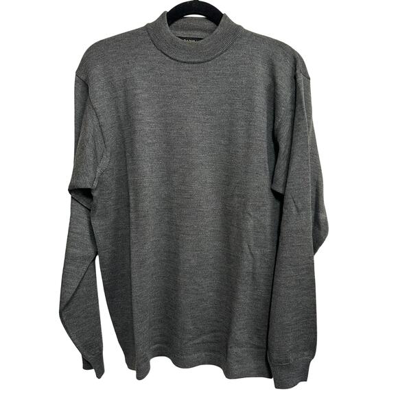 Bachrach Italian Merino Wool Mock Sweater Men's SIZE M Classic Academia Preppy - Picture 1 of 13
